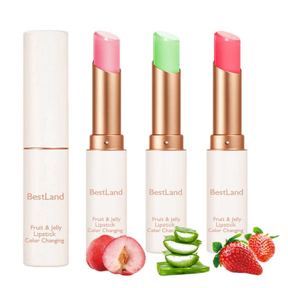 Buy now BestLand 6 Pcs/Set Flower Jelly Lipstick Set Temperature Change Moisturizer Long Lasting Nutritious Balm Magic Color Change Lip Gloss 1 Count (Pack of 3) Strawberry, Peach & Aloe at indiglob india