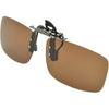 Cycling Sport Polarized Clip-on Flip up Metal Clip Sunglasses Lenses Glasses Unbreakable Driving Fishing Outdoor - Brown