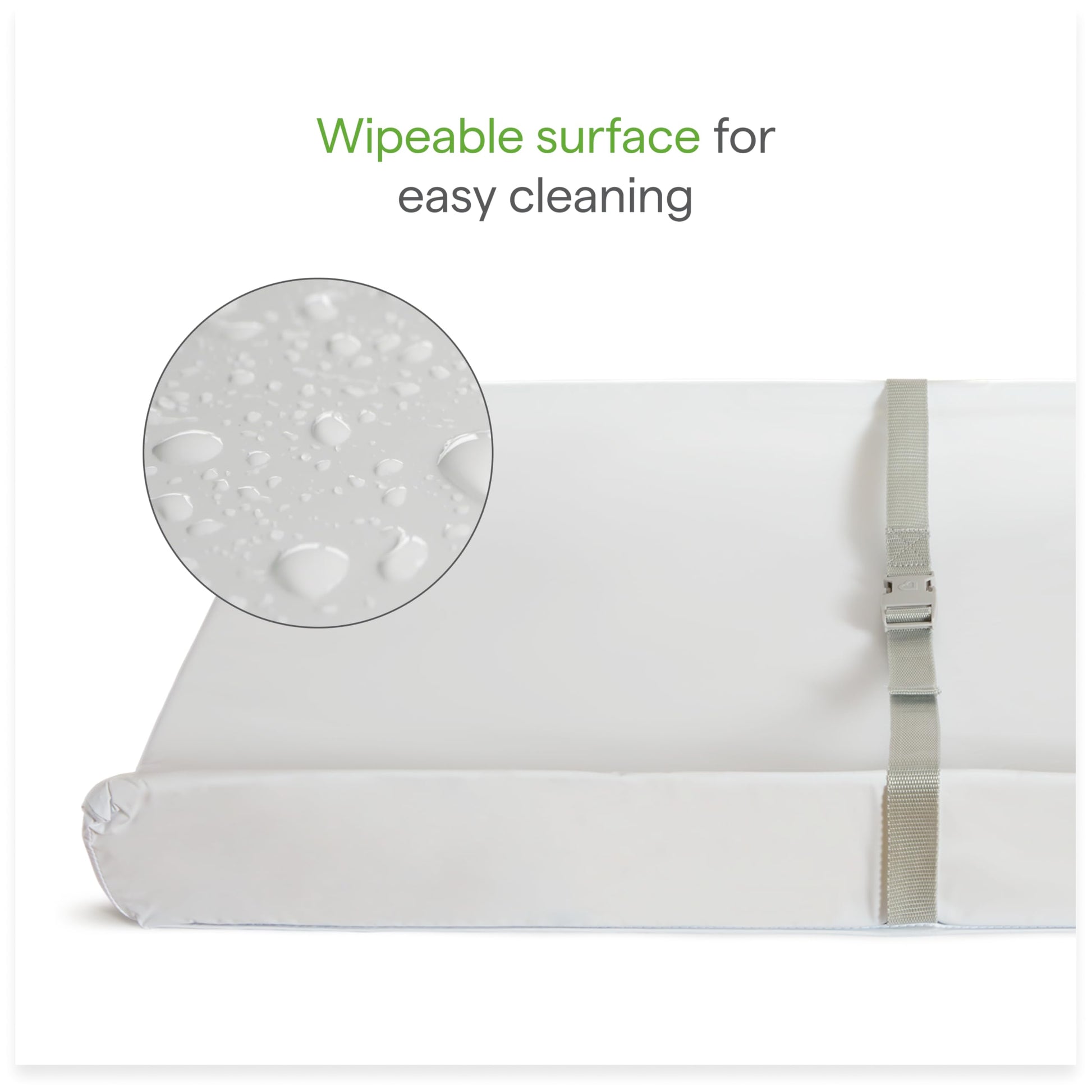 Buy now Munchkin Secure Grip Baby Diaper Changing Pad for Dresser, Waterproof and Wipeable, Contoured, Standard Size (14.75" x 31"), White at indiglob india