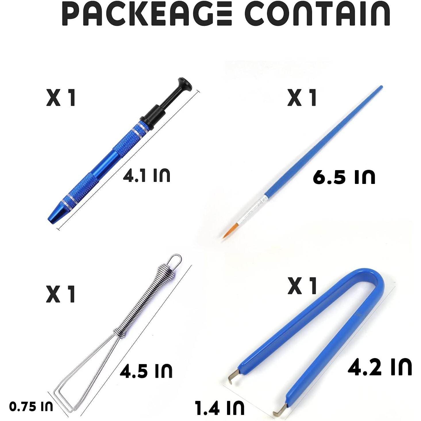 Byhoo Keyboard Lube Switch Puller Kits 4PCS Lube Station Keycap Puller Remover Mechanical Keyboard Key Switch Stem Holder Compatible Gateron Kailh MX Switches Keyboard Cleaner Clean Kits 4 Prong Tool - My Store