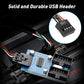 Rocketek Motherboard USB 2.0 9-Pin Header to 2-Port Hub Splitter - 30CM Cable USB 9-Pin Internal Cable Adapter