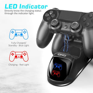 Buy now PS4 Controller Charger Dock Station, OIVO 1.8Hrs PS4 Controller Charging Dock, Charging Station Replacement for PlayStation 4 Dualshock 4 Charger at indiglob india