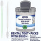 TOPMED ETS Oral Care Dental Brush Teeth Pick Plastic Teeth Floss Toothpick, Interdental Brush (300 Count 1 Box)