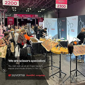 Suvorna Premium Beard & Mustache Set with Beard scissors for men - Facial Hair/Nose/Eyebrow Scissors - Slant Tweezers (4 Pcs Green)