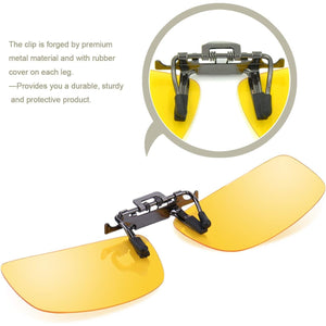 Cycling Sport Polarized Clip-on Flip up Metal Clip Sunglasses Lenses Glasses Unbreakable Driving Fishing Outdoor