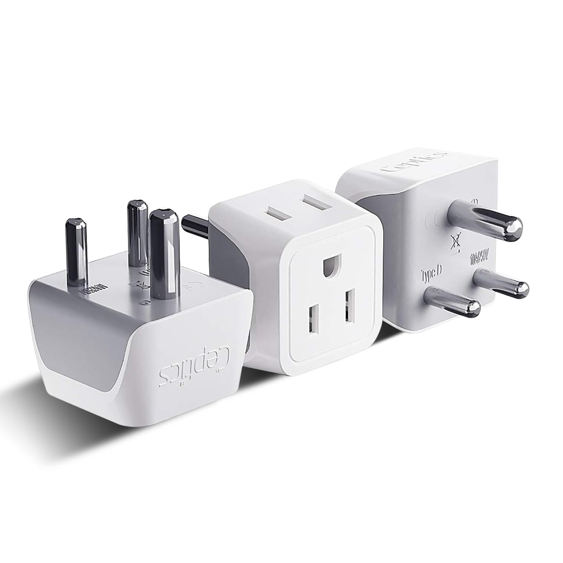 Buy now Ceptics Schuko Germany, France Plug Adapter, Dual Input - Ultra Compact Light Weight - Usa to Russia, South Korea Travel Adaptor Plug - Type E/F (3 Pack) at indiglob india
