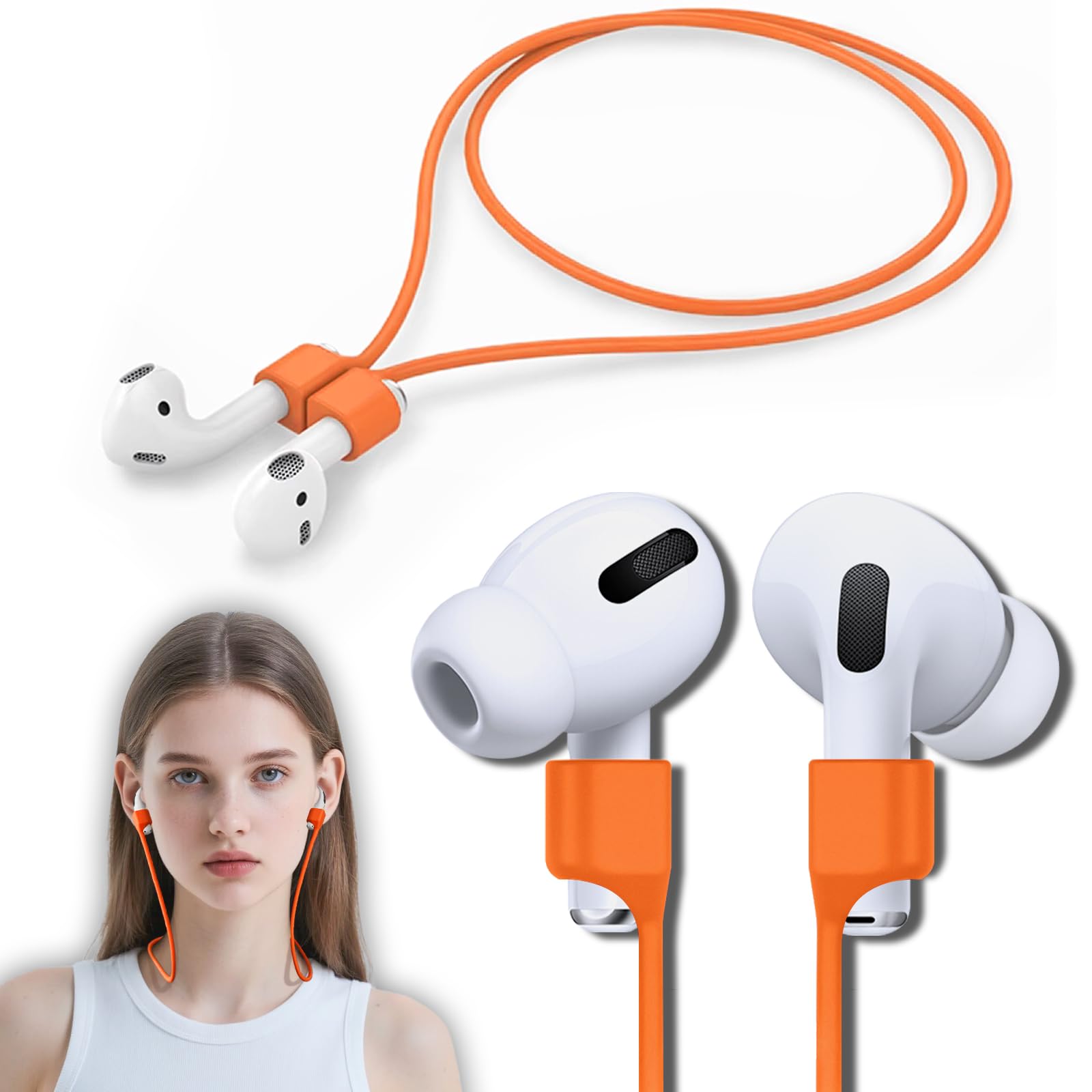 Buy now 5 Pack Ultra Strong Magnetic AirPods Pro Straps, Anti-Lost Neck Cord for AirPods Pro 3 2025,AirPods 4th, AirPods Pro 2nd/1st, AirPod 3rd, AirPod 2nd/1st - 5 Pcs Silicone Sports Lanyard and 2 Ear Hook at indiglob india