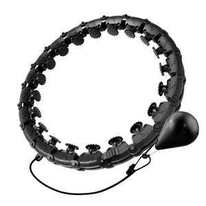 Buy now 24 Knots Weighted Hula Fit Hoop,Smart Hula Hoop Detachable Massage Exerciser Fitness for Adults Beginners Weight Loss and Exercis (Black) at indiglob india