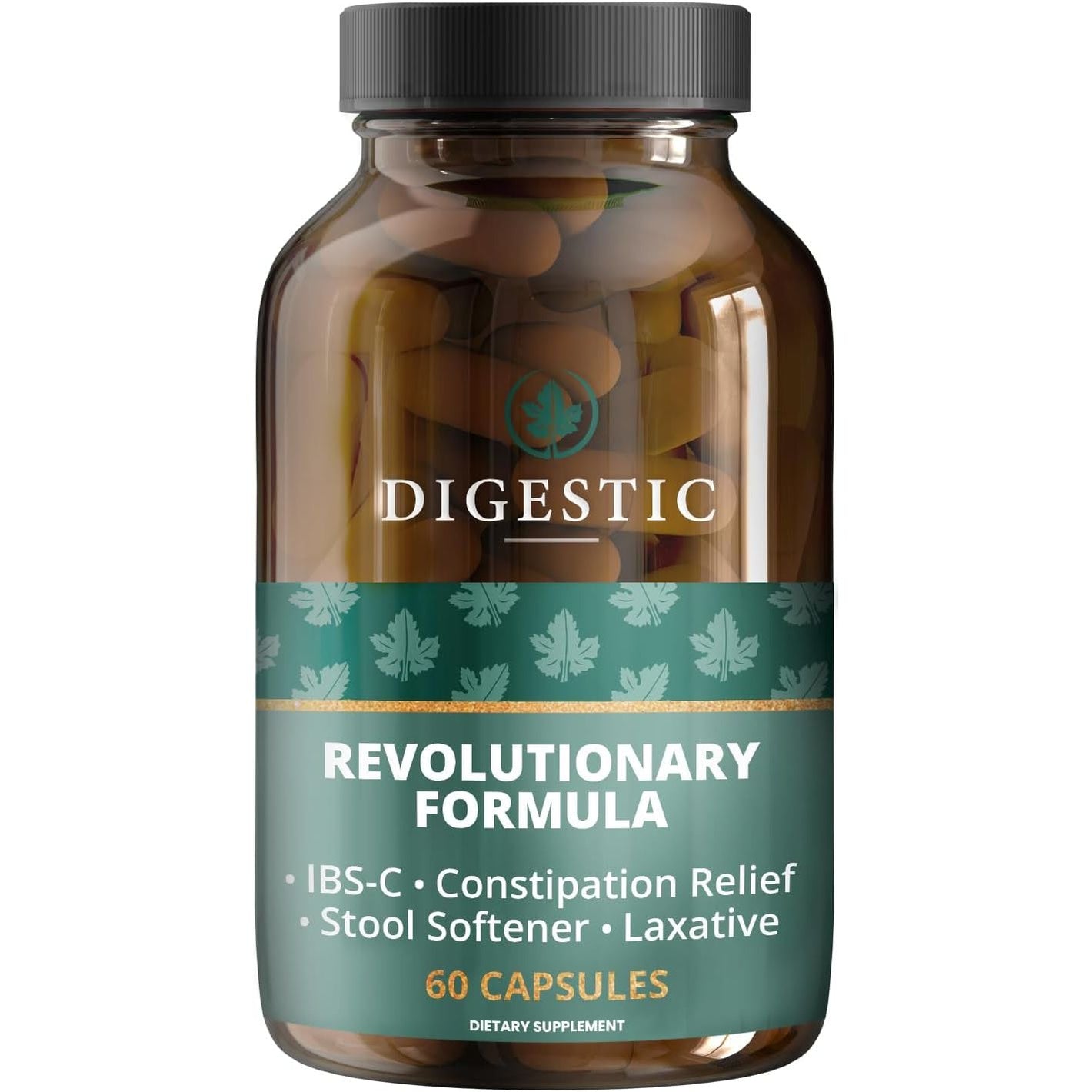 Digestic - Laxative for Constipation Relief, Stool Softener for IBS Severe and Strong Constipation 100% Natural - 60 Capsules - Colon Cleanse, Detox Cleanse, Gas and Bloating Stomach Relief for Adults