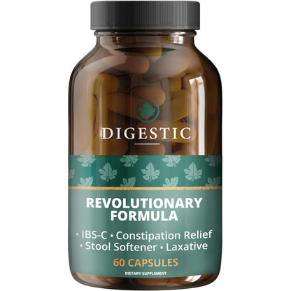 Digestic - Laxative for Constipation Relief, Stool Softener for IBS Severe and Strong Constipation 100% Natural - 60 Capsules - Colon Cleanse, Detox Cleanse, Gas and Bloating Stomach Relief for Adults