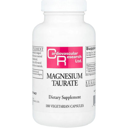 Cardiovascular Research Magnesium Taurate 125 mg, Creamy White, 180 Capsules (MAGT2)