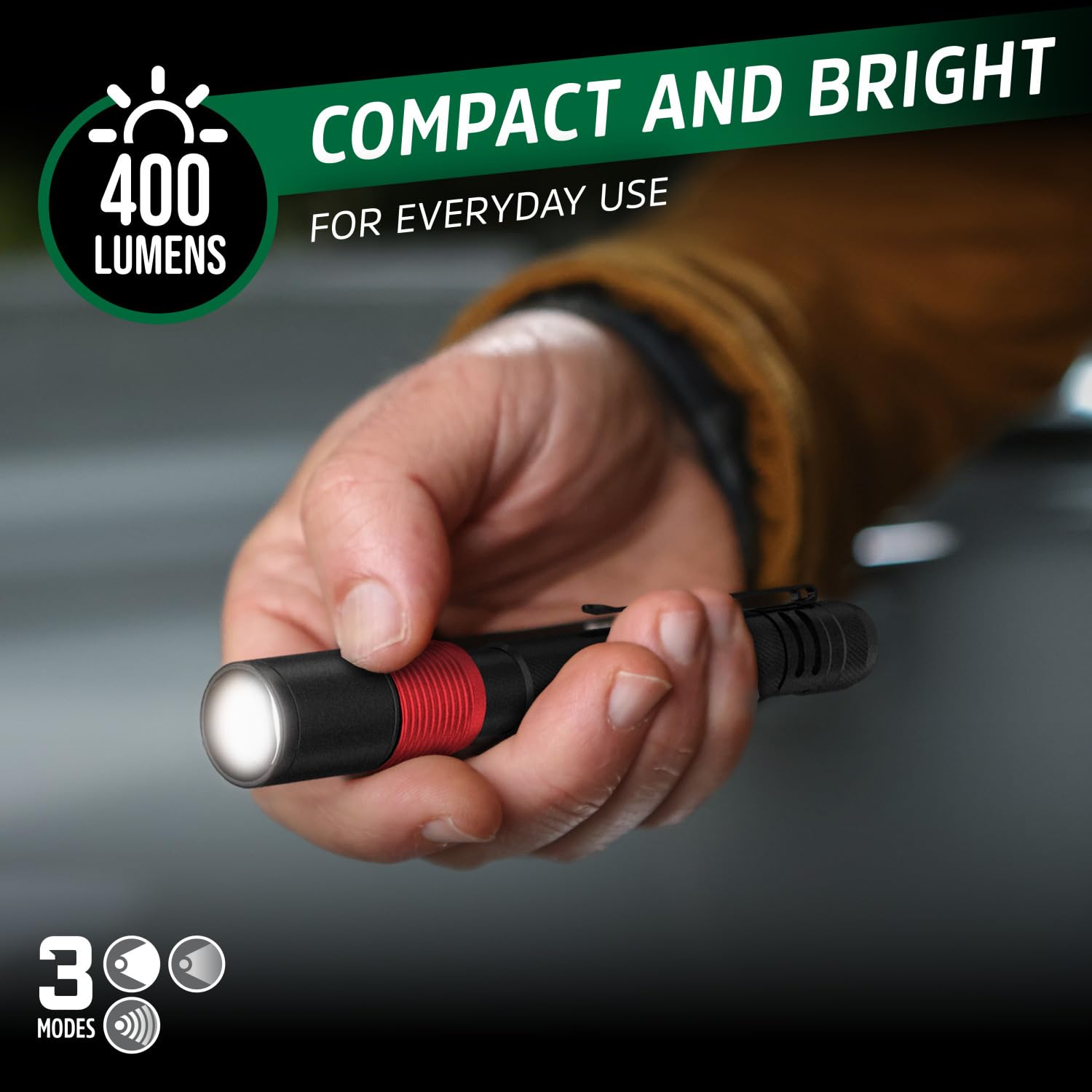 Buy now Energizer X-400 Pen light Flashlight Rechargeable, Bright Penlight IPX4 Water-Resistant, Lightweight and Durable, Rechargeable Flashlight, USB Charging Cable Included at indiglob india