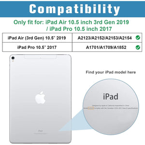 ProCase Smart Case for 10.5” iPad Air 3rd Generation 2019 / iPad Pro 2017, Slim Stand Cover with Translucent Frosted Back for iPad Air 3 -Blue