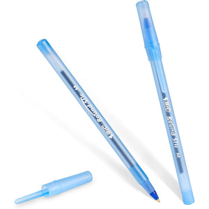 BIC Round Stic Xtra Life Ballpoint Pen with 1.0 mm Medium Point and Consistent Ink Flow, 60-Count in Blue Ink