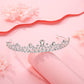 Lovelyshop Royal Crystal Princess Alloy Tiara Headpiece for Girls in Wedding Party-Silver