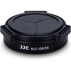 JJC Aluminum Lens Cap Cover Protector for Ricoh GR IIIx GR IIIx HDF GR3x HDF GR III GR III HDF GR3 HDF GR II GR2 with Soft EVA Interior -Black - Auto Cap for GR IIIx