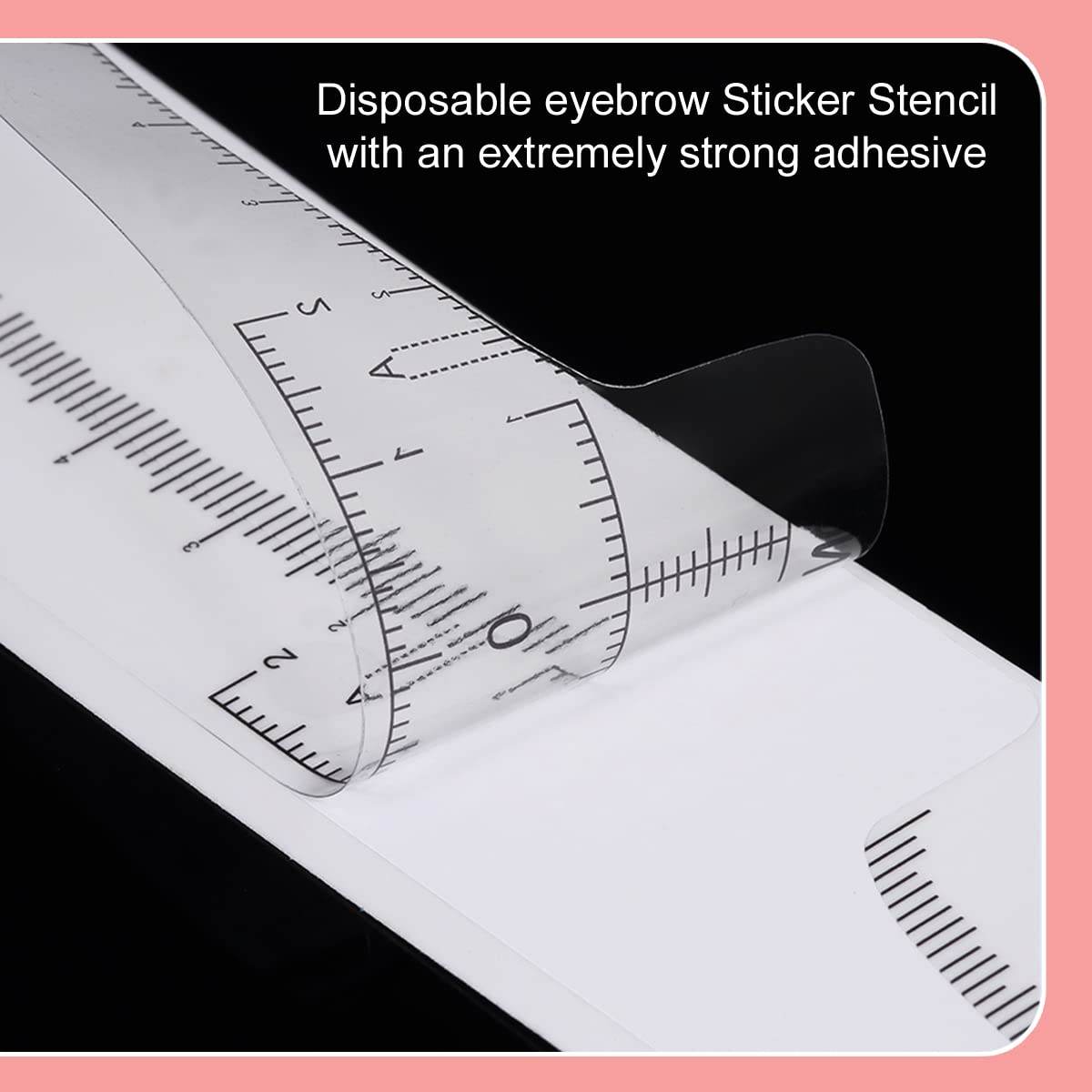 100 Pack Eyebrow Ruler, KINGMAS Disposable Brow Ruler Microblading Adhesive Eyebrow Sticker Stencil Guide Measuring Tool - My Store