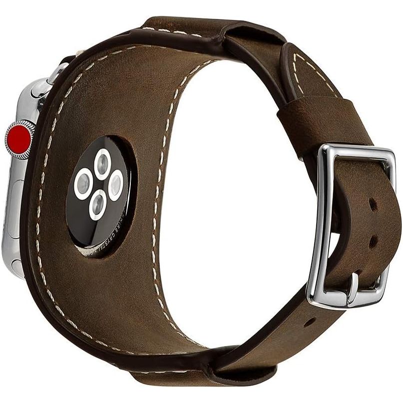 Buy now Leather Band Compatible with Apple Watch Series 9 8 45mm Bands, Genuine Leather Strap with Stainless Clasp for Watch Ultra 2 49mm/SE Series 7 6 5 4 3 2 45mm 44mm 42mm Band at indiglob india