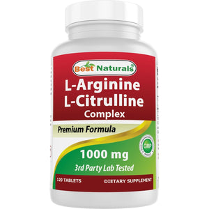 Best Naturals Arginine Citruline Complex 1000 Mg 120 Tablets
