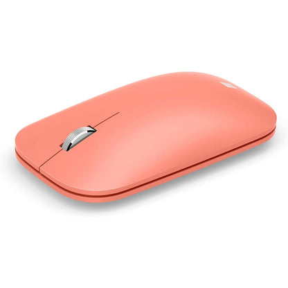 Microsoft Mobile Mouse - Peach. Comfortable Right/Left Hand Use with Metal Scroll Wheel, Wireless, Bluetooth for PC/Laptop/Desktop, works with Mac/Windows 8/10/11 Computers