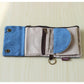 Canvas Small Women Wallet Credit Card Case Cover Holder Keychain Coins Purse Key Wallet (Dark Blue)