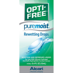 Opti-Free Puremoist Rewetting Drops, 12-mL