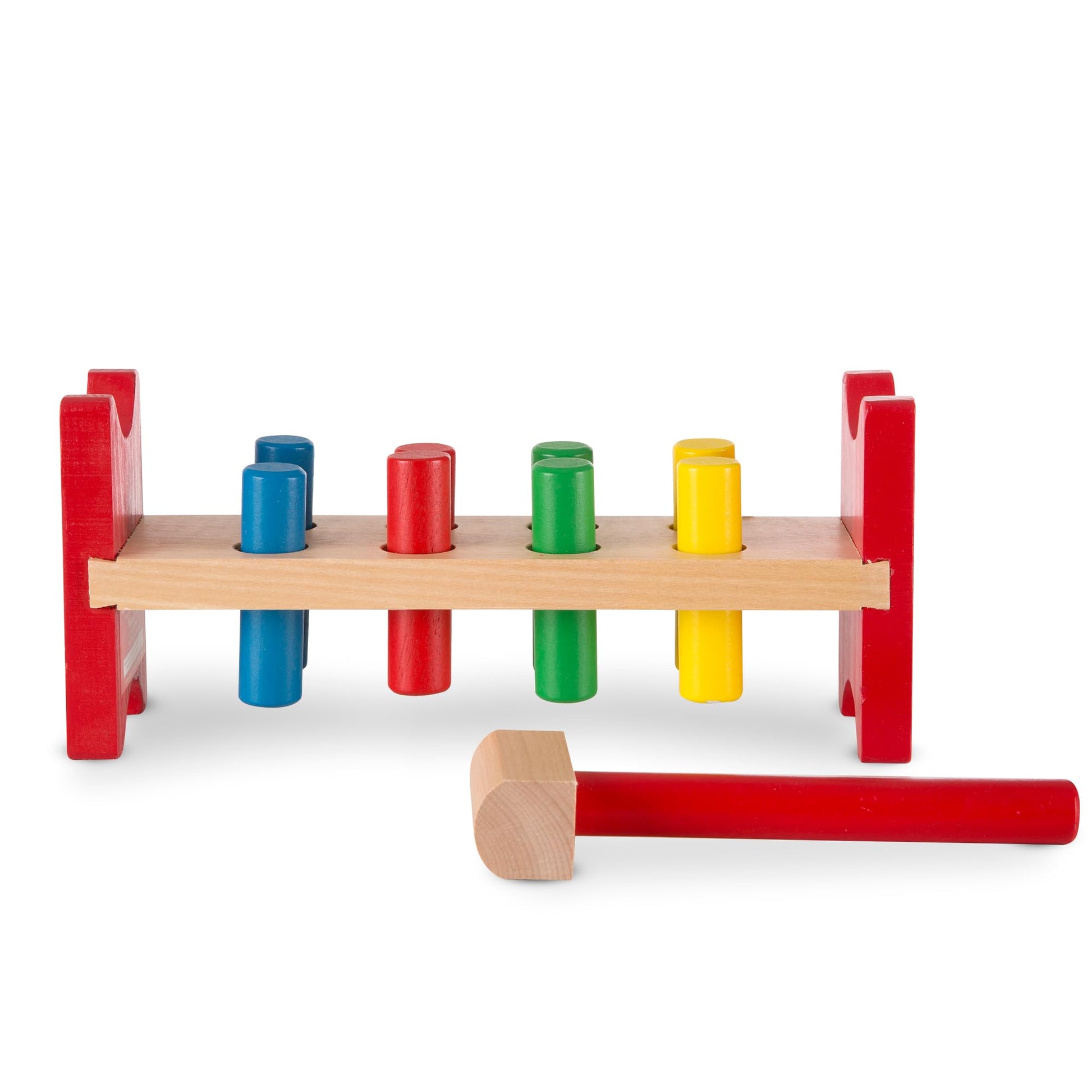 Buy now Melissa & Doug Deluxe Wooden Pound-A-Peg Toy With Hammer - FSC Certified at indiglob india