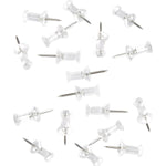 100-Pack Push Pins Tacks, Clear Plastic Head, Steel Point,Thumb Tacks for Wall Corkboard Map Calendar Photo -Home Office Craft Projects Heavy Duty Head Pin - My Store