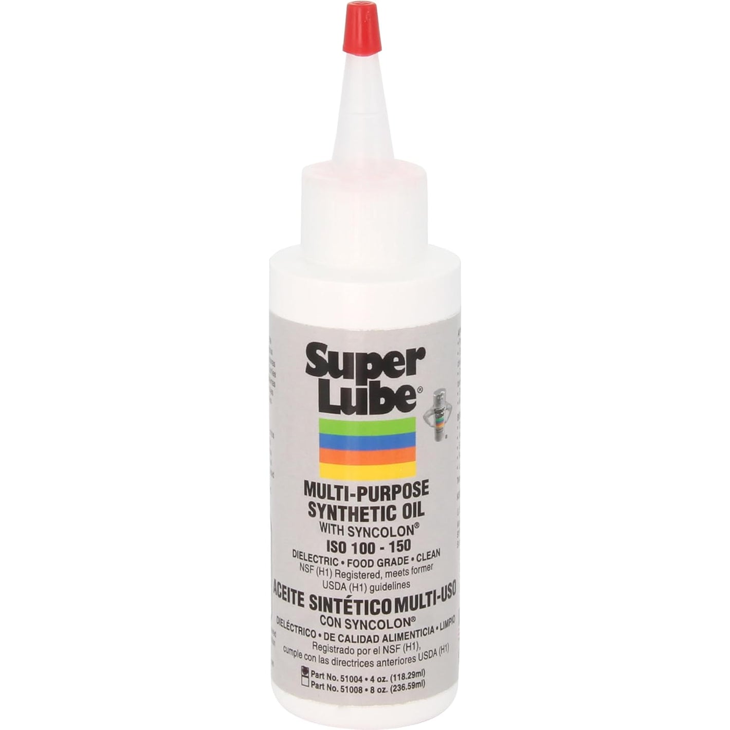 Super Lube 51004, Synthetic Oil, High Viscosity, 4 oz Bottle, Translucent White (Packaging May Vary)