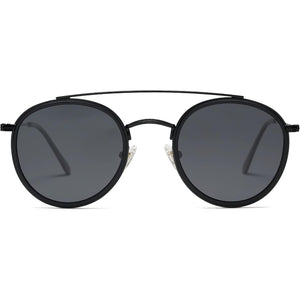 SOJOS Retro Vintage Round Polarized Sunglasses for Women Men Small Double Bridge Circle Sunnies SJ1104