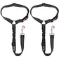 SlowTon Dog Seat Belt for Car, 2 Pack Dog Car Harness Seatbelt Adjustable with Elastic Bungee Buffer, 2 in 1 Pet Car Leash Headrest Restraint Dog Reflective Safety Tether (Black, Headrest+Clip)