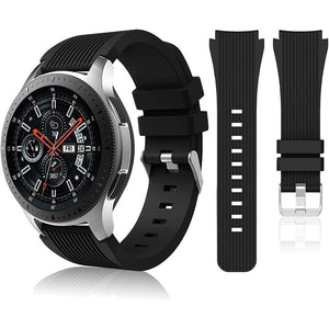 HSWAI Compatible with Samsung Galaxy Watch 46mm Bands/Gear S3 Frontier, Classic Watch Bands/Galaxy Watch 3 Bands 45mm, 22mm Soft Silicone Bands Bracelet Sports Strap for Men & Women.