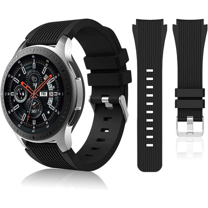 HSWAI Compatible with Samsung Galaxy Watch 46mm Bands/Gear S3 Frontier, Classic Watch Bands/Galaxy Watch 3 Bands 45mm, 22mm Soft Silicone Bands Bracelet Sports Strap for Men & Women.