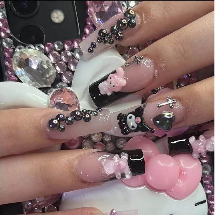 140 PCS Kawaii Nail Charms Slime Charms 3D Nail Art Charms Flatback Resin Charms, for Nail Art Decorations Supplies - My Store