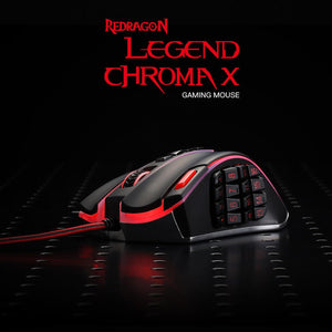 Redragon M990 MMO Gaming Mouse, 32000 DPI High Precision Wired RGB Gamer Mouse w/23 Programmable Buttons, 16 Side Macro Keys, Software Supports, Aluminum Base