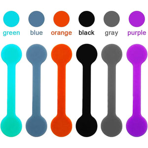 6 Pack Magnetic Twist Ties, Viaky Multicolor Magnet Keeper Bands Winder Wrap Straps Cable Clips Cord Organizer for Earphones/USB Cable/Bookmarks/Keychain/Cable Management