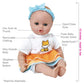 Buy now ADORA Playtime Frilly Fox 13 inch Baby Doll with Embroidered Fox Frill Dress, Bow Headband and Bottle at indiglob india
