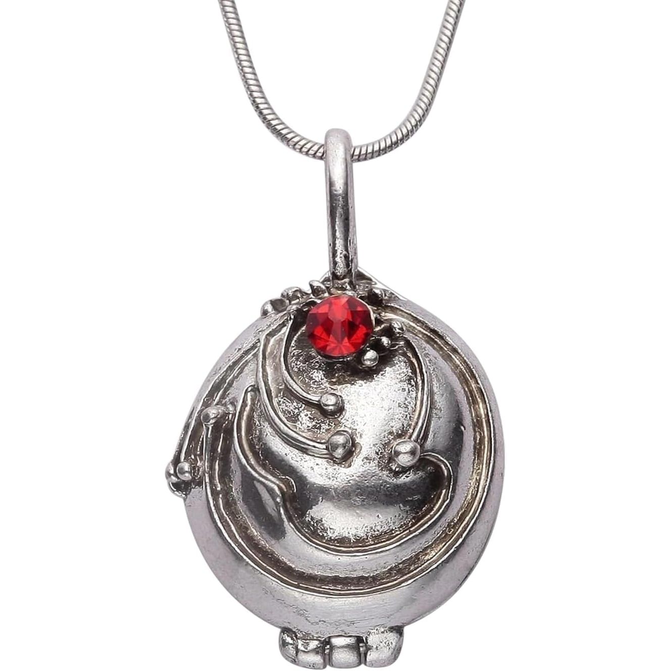 PRINCESS CUTENESS STORE Elena Gilbert Vampire Vervain Locket Silver Tone Opening Pendant Necklace