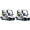 KiNSFUN Golf Cart 4½" Die Cast Metal Model Pullback Action Toy - White 2set