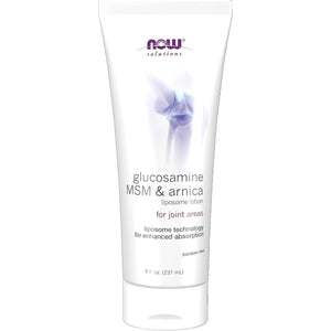 NOW Foods Solutions, Glucosamine, MSM and Arnica Liposome Lotion, For Joint Areas, Liposome Technology for Enhanced Absorption, 8-Ounce