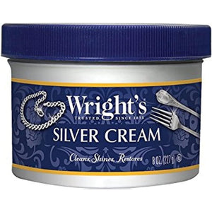 Wright's Silver Cleaner and Polish Cream - 8 Ounce - Ammonia Free - Gently Clean and Remove Tarnish Without Scratching