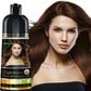 Herbishh Hair Color Shampoo - Magic Dye for Gray Hair, Lasting Color in Minutes - 500 Ml, 3-In-1, Ammonia-Free (Dark Brown)