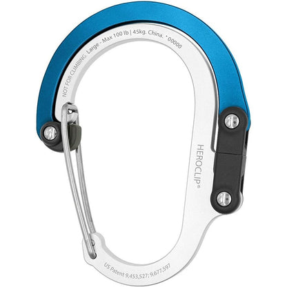 GEAR AID HEROCLIP (Large) Carabiner Gear Clip and Hook for Hanging Heavy Duty Items, Camping Backpacks, Suitcases, Kayaks, Bicycles and More