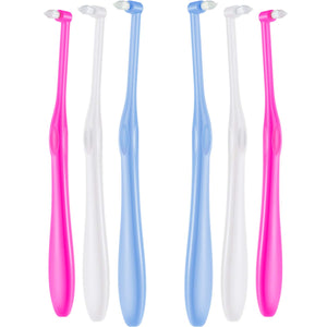Boao 6 Pieces Tuft Toothbrush Tufted End-tuft Soft Trim Single Compact Interdental for Detail Cleaning Tapered Brush(Tapered Brush)