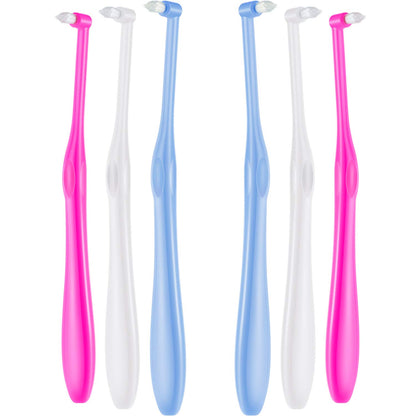 Boao 6 Pieces Tuft Toothbrush Tufted End-tuft Soft Trim Single Compact Interdental for Detail Cleaning Tapered Brush(Tapered Brush)