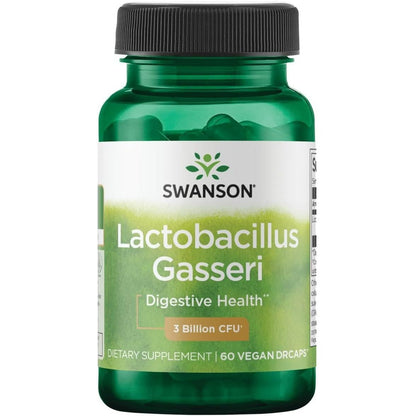 Swanson Lactobacillus Gasseri - Probiotic Supplement Supporting Digestive Health with 3 Billion CFU - Design-Release Satiety & Fat Metabolism Support - (60 Veggie Capsules)