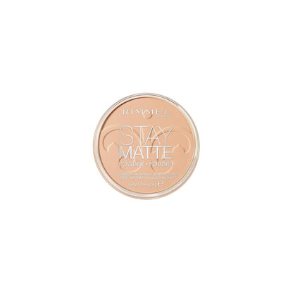 Rimmel London Stay Matte - 001 Transparent - Pressed Powder, Lightweight, High Coverage, Shine Control, 0.49oz