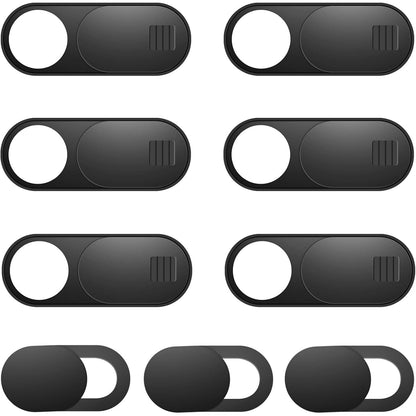 Laptop Camera Cover Slide, Phone Camera Cover Slide, 6 Pack Ultra Thin Webcam Cover Slide for Laptop, Desktop, PC, Tablet, Smartphone, Protect Your Privacy and Security(Black)