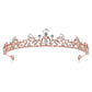 Lovelyshop Royal Crystal Princess Alloy Tiara Headpiece for Girls in Wedding Party-Silver