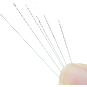 Miyuki Extra-Fine Beading Needles – 6 Pack, Assorted Sizes, 0.4mm Diameter – Needle Threader Included – Made in Japan – Use with Delica Beads for Jewelry Making and Other Seed Bead Projects